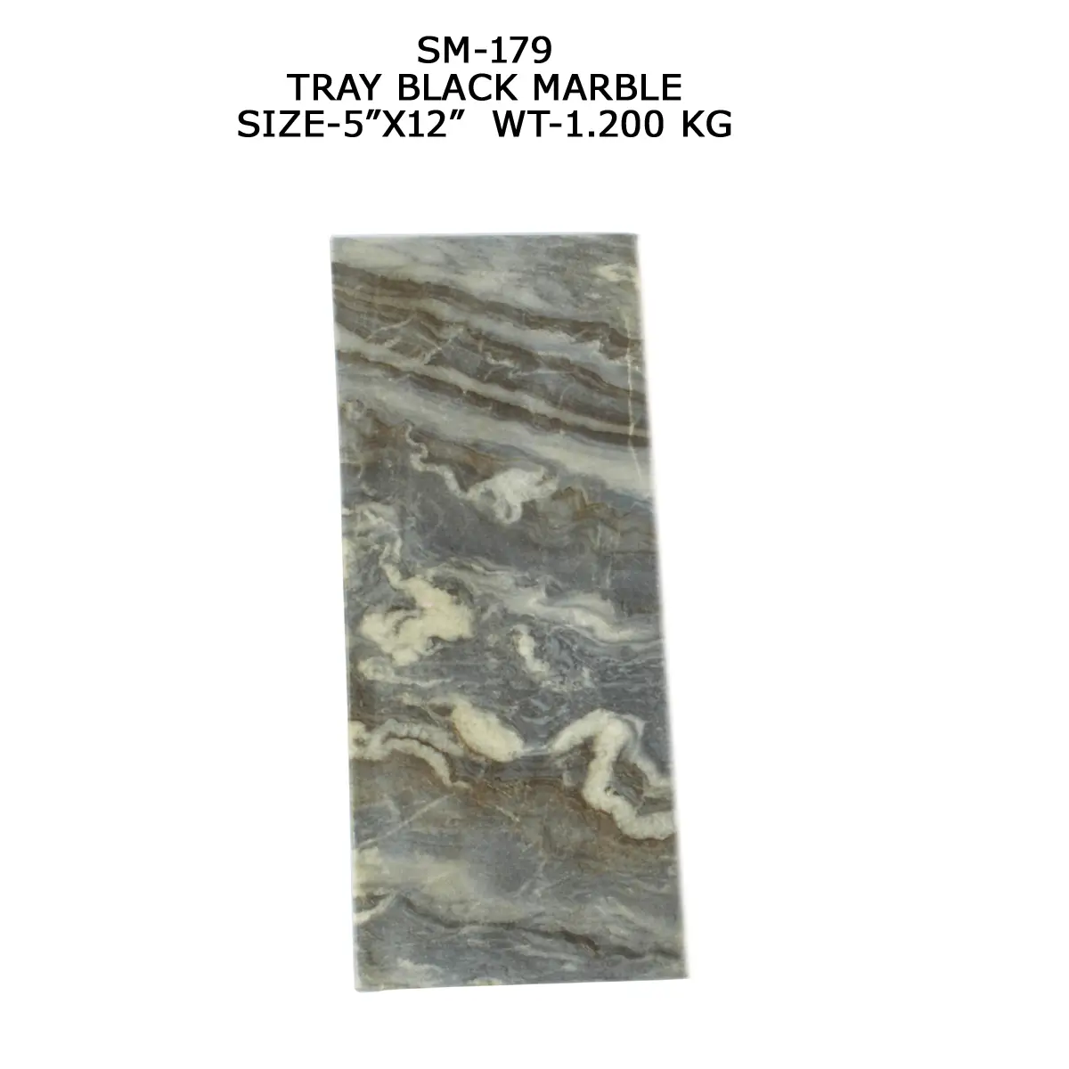 TRAY BLACK MARBLE